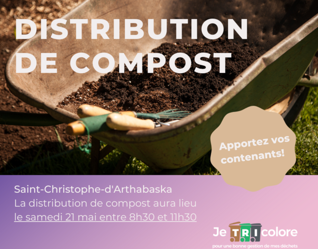 Don d'arbres et distribution du compost - 21 mai 2022 de 8 h 30 à 11 h 30