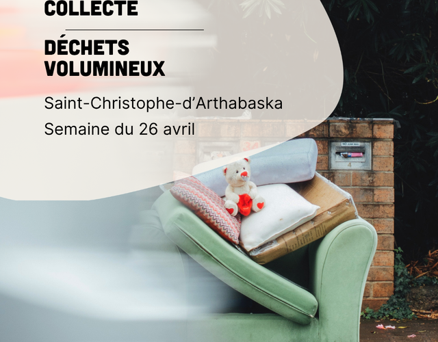 Collecte des déchets volumineux - semaine du 26 avril 2026