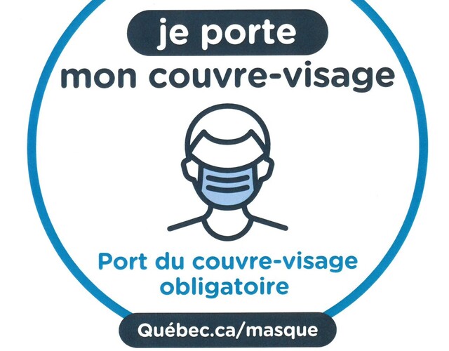 Port du couvre visage obligatoire