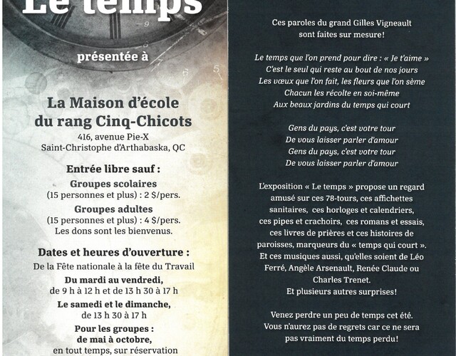 EXPOSITION 2024 : « Le temps »